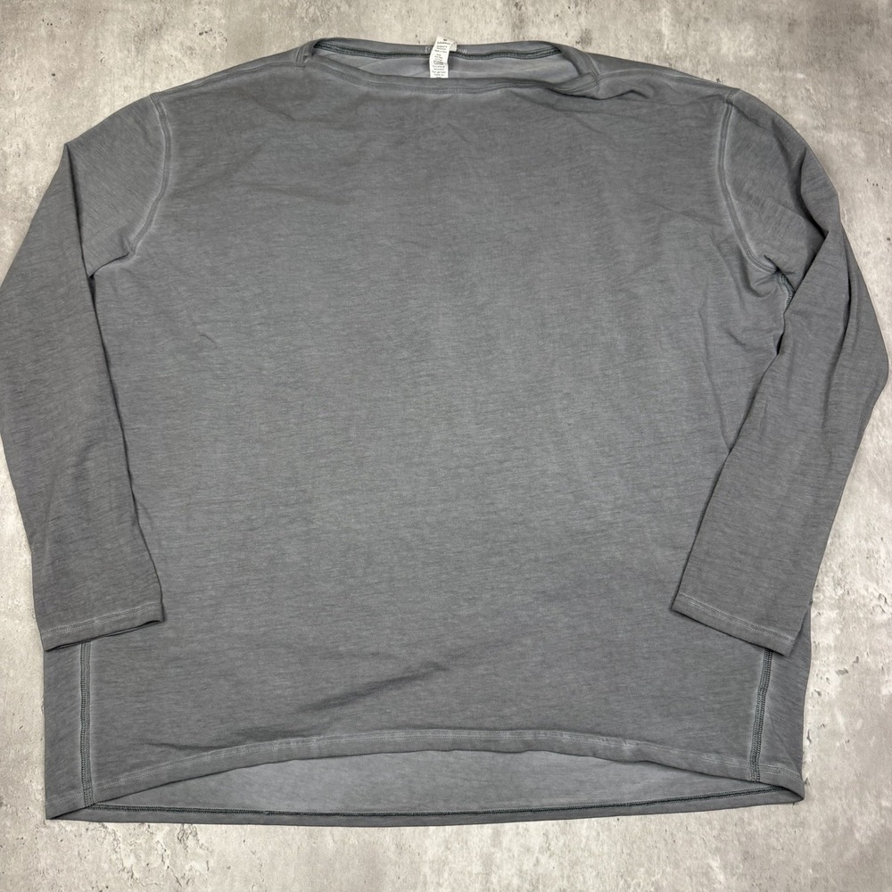 Lululemon Back In Action Long Sleeve Shirt Size 6 Women’s Workout Gray Athletic